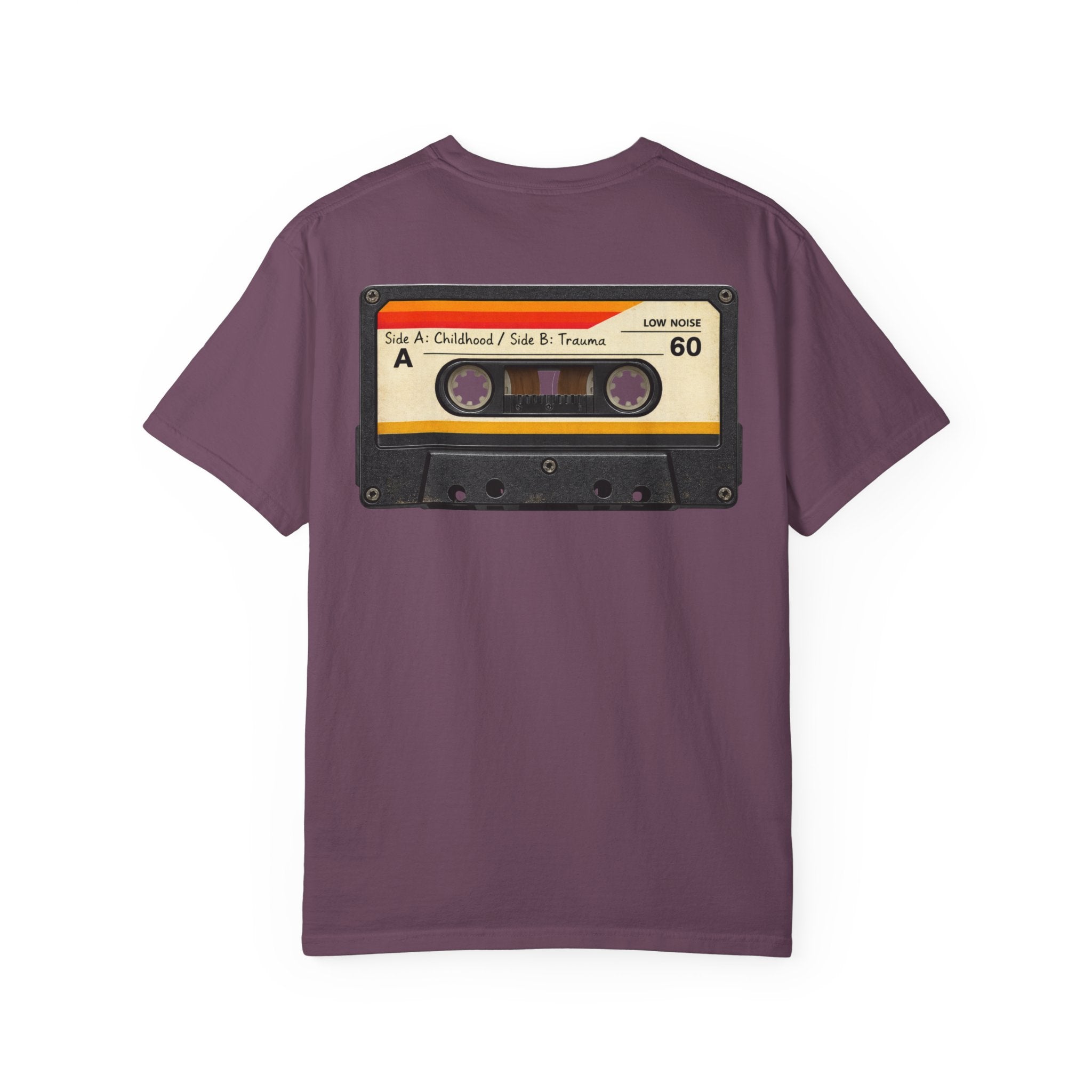 Retro Cassette Tape T-Shirt — "Raised on Static" Vintage Music Tee